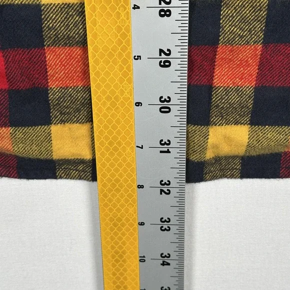Fjallraven Ovik Skog Flannel Shirt Mens XL Red Yellow Plaid Check Button Up NWT